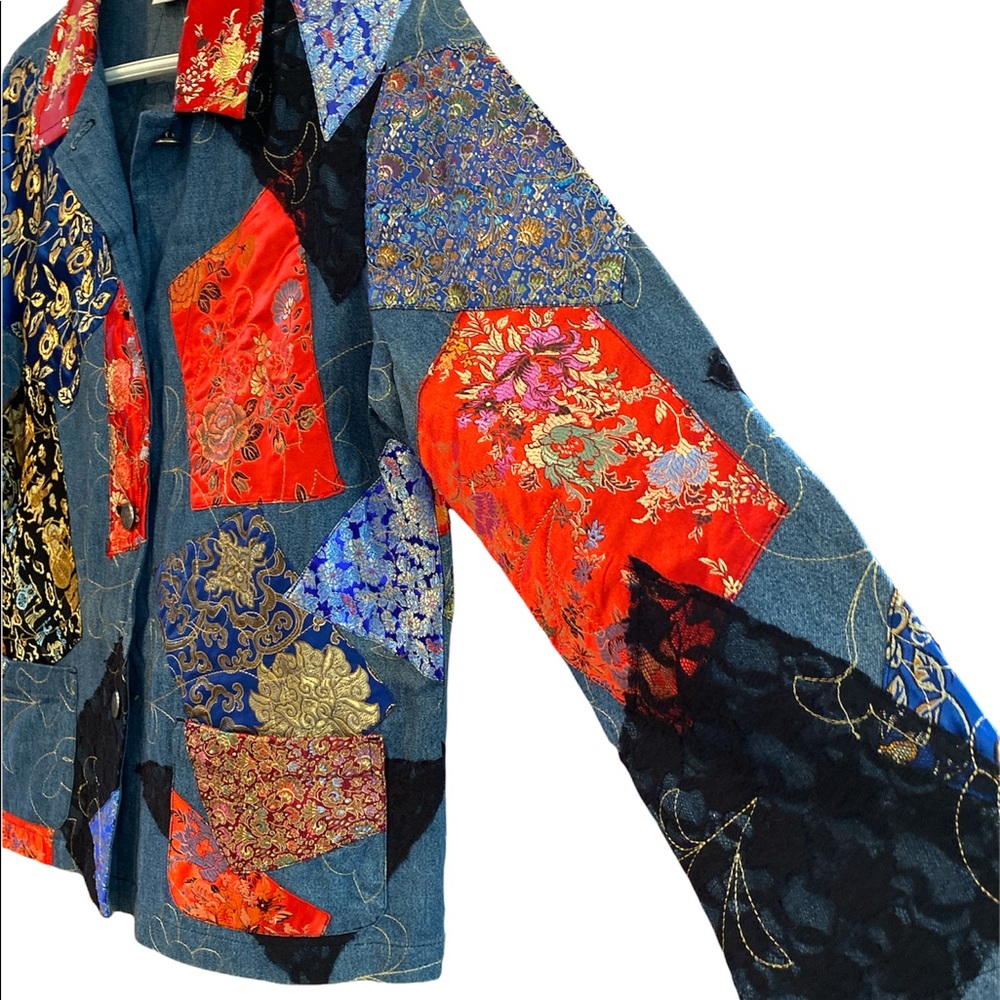 Chico’s Colorful Patch Jacket - image 2